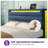 Platform Bed with Upholstered Headboard ,Bed Frame with LED lights and Charging Station-446560709-446560729