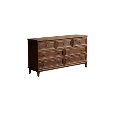 Commode d'appoint style rétro en noyer noir