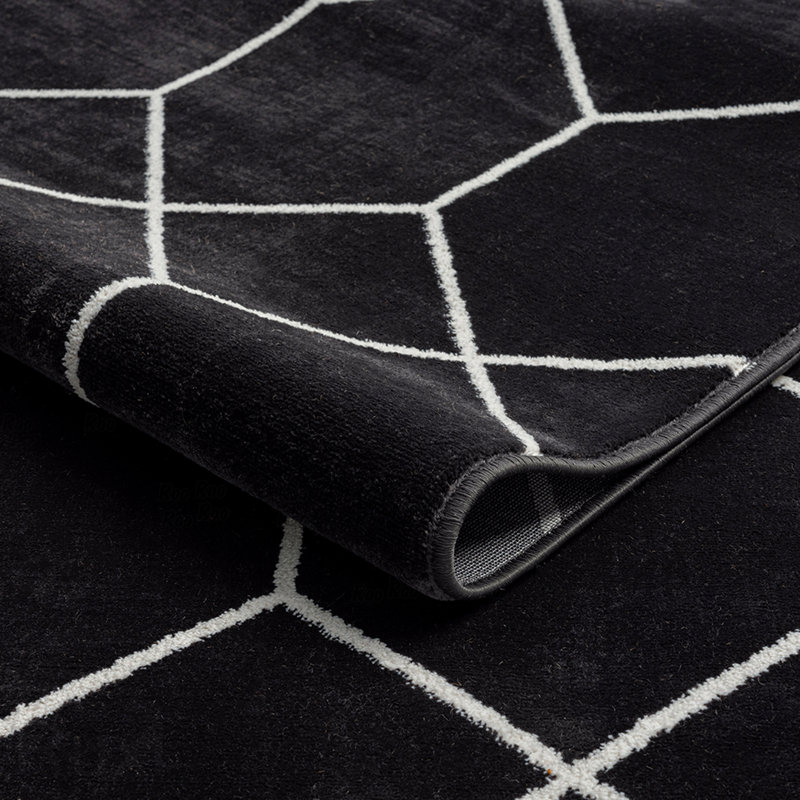 Tapis tissé à motif géométrique Trellis