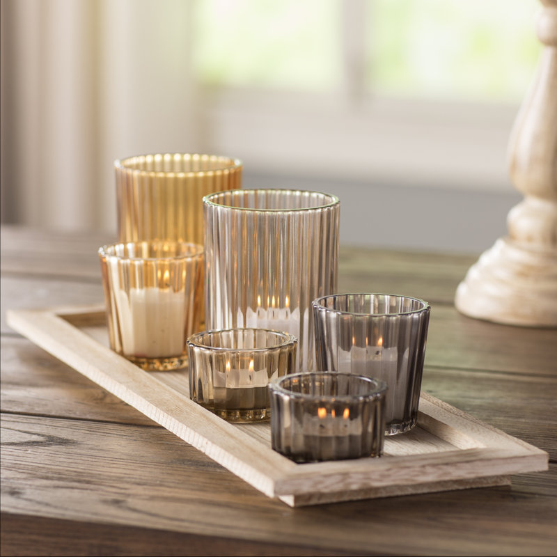 4.33'' H Glass Tabletop Votive Holder