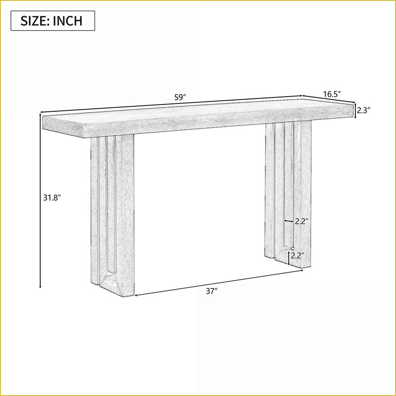 U_STYLE Table basse en placage de chêne avec plateau polyvalent, plateau spacieux et assemblage facile pour le salon
