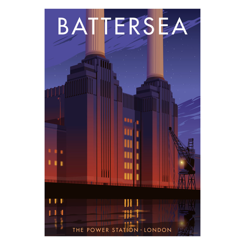 Battersea by Stephen Millership - Print, 40cm H x 30cm W x 1cm D, No Frame