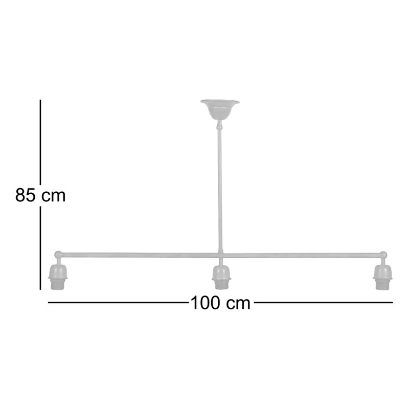 San Pablo 3 - Light Kitchen Island Pendant, Rusty