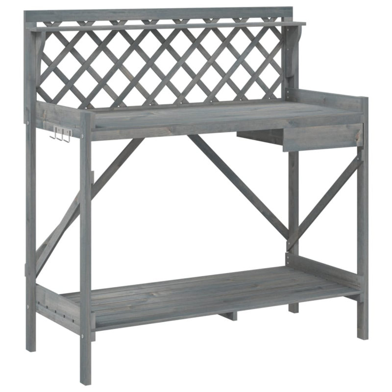 Felan Wood Potting Bench, Grey
