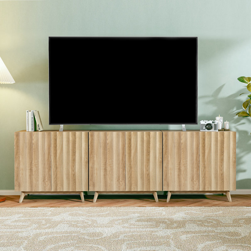 30.7"Mid Century 2-Door Accent Cabinet, Yellow