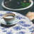 Winston Porter Floral Fitted Round Tablecloth 40"- 44" Diameter Violet Blue White-635360565