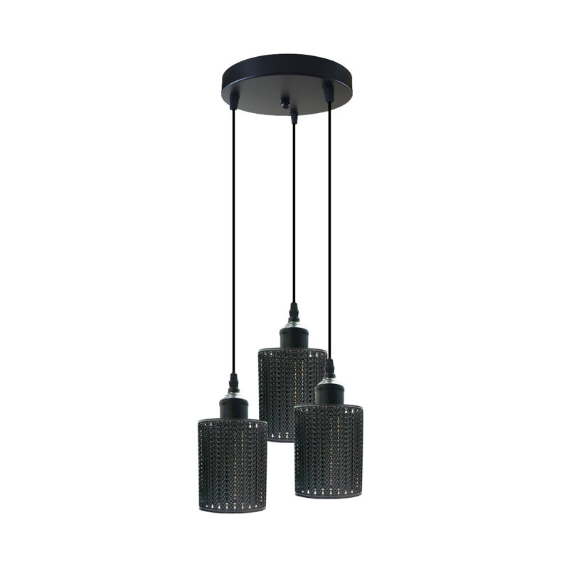 Jamilka 3 - Light Black Cluster Pendant