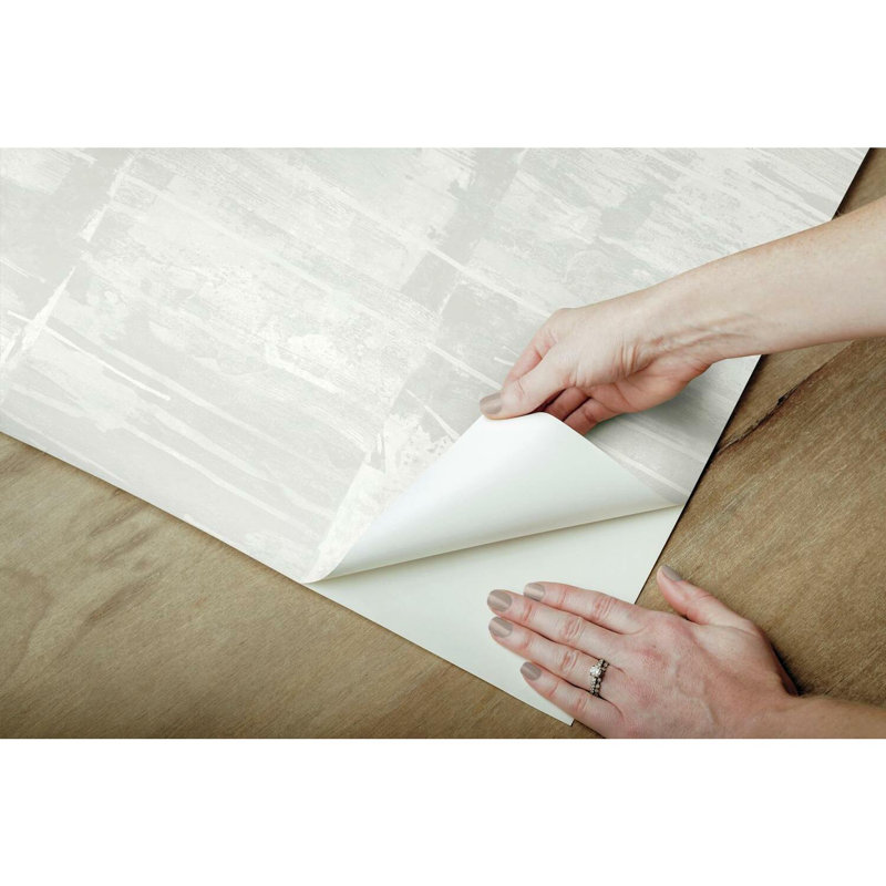 Papier peint adhésif CONGO PEEL & STICK, Blanc / gris