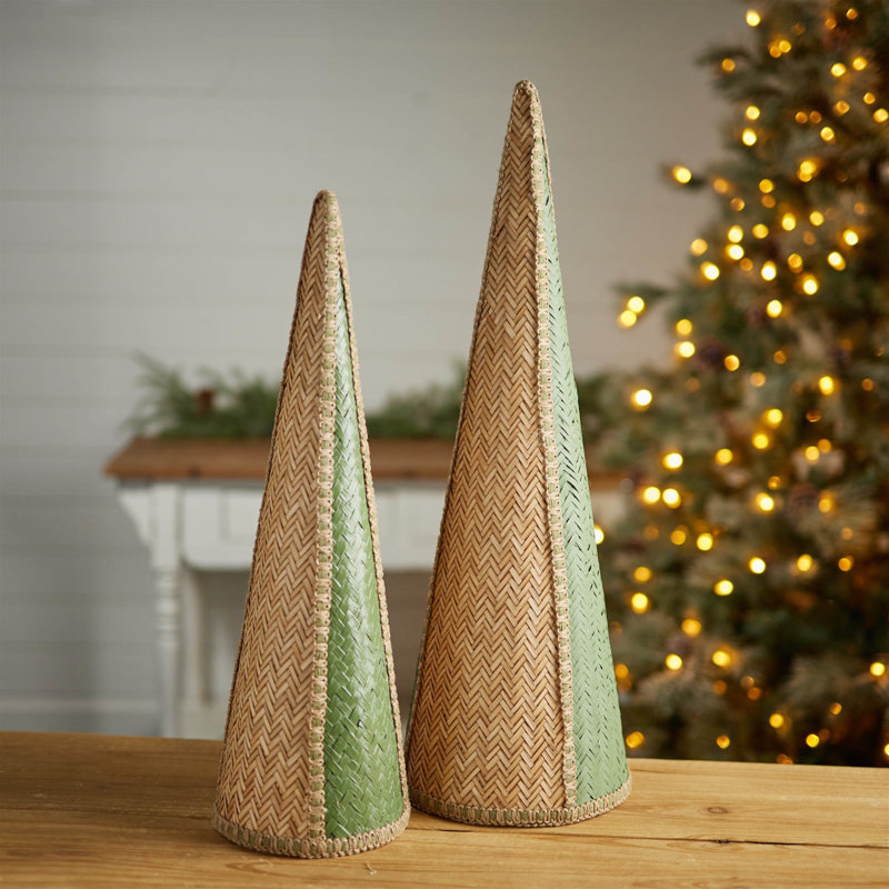 Woven Bamboo Cone Pine Tree
