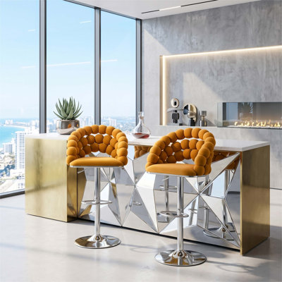 Swivel Upholstered Counter Stool