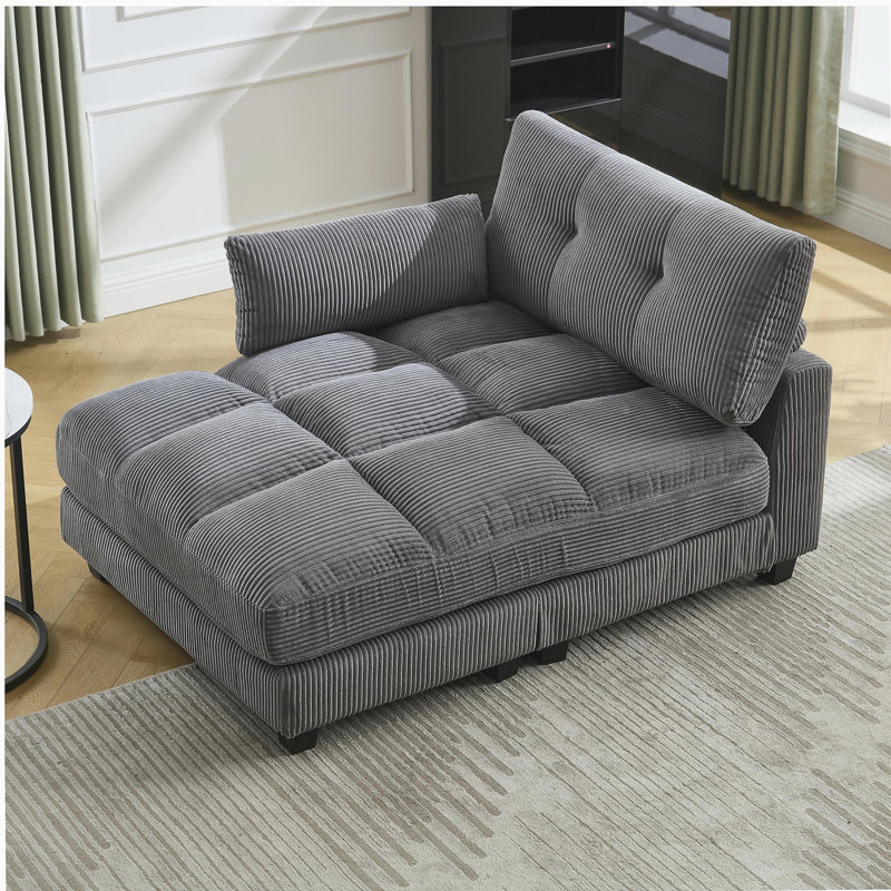 canapé-lit, très grande méridienne, canapé-lit confortable, Gris