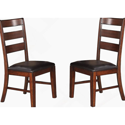 Ensemble de chaises de salle à manger en bois massif à finition noyer antique