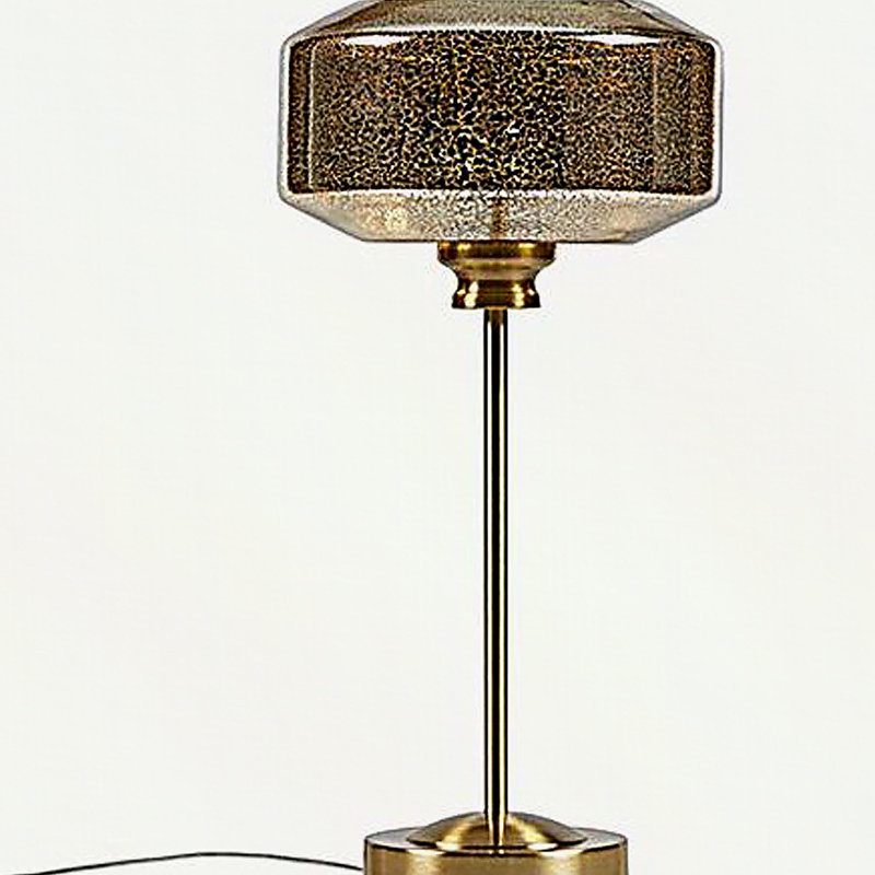 17" Mercury Glass Table Lamp Gold See below
