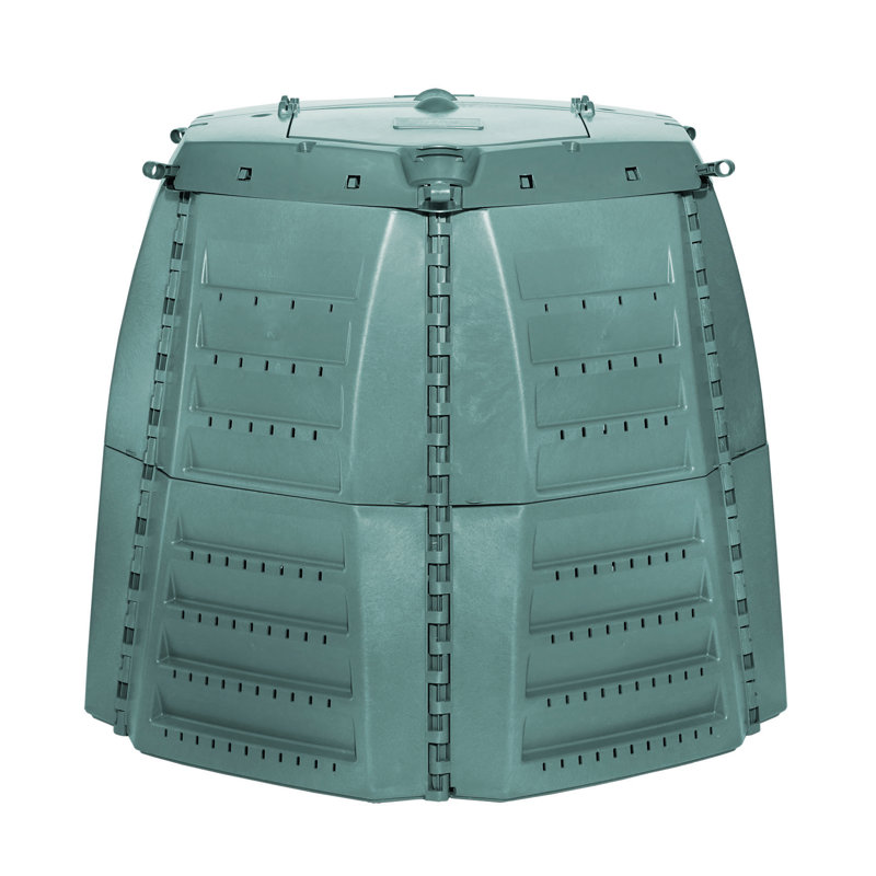 267 Gallons Plastic Odor Resistant Outdoor Stationary Composter with Latching Lid
