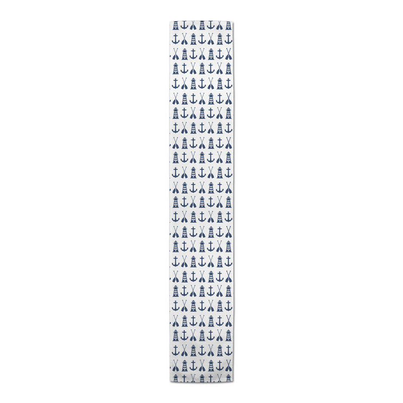 Chemin de table Nautical, 90 po x 16 po, Bleu marine, 24