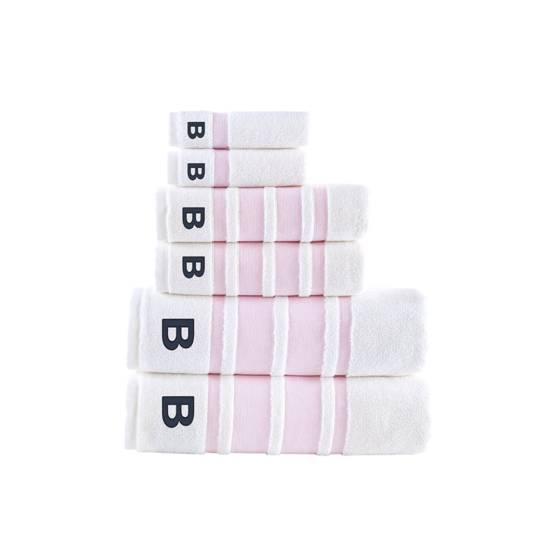 Clarion 6 pcs Towel Set, Pink, B