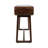 Modern Mango Wood & Travertine Console Table With Open Shelf And Sleek Curved Design