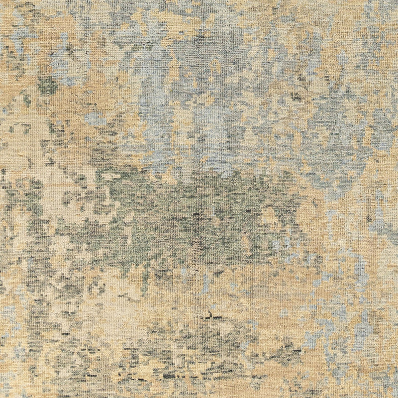 Wool Abstract Area Rug, Rectangle 6' x 9'