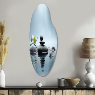 Blue Zen Serenity of Spiritual Stones In Water II - Spiritual Stone