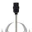 Lampe de table en crabe en métal Cove, nickel brossé, abat-jour blanc, H 18,25 po