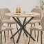 Vintage Style Dining Table - Round Table  For 4 To 6 People - 100 X 77 Cm (W X H)-939897427