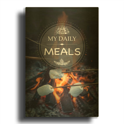 «My Daily Meal» par Jean Plout, art mural en métal doré, 24 po x 36 po