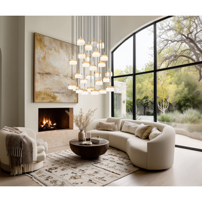 Renaud Modern Gold 27 Light Chandelier