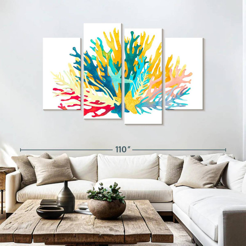 Brampt Abstract Coral Reef, 54" H x 84" W