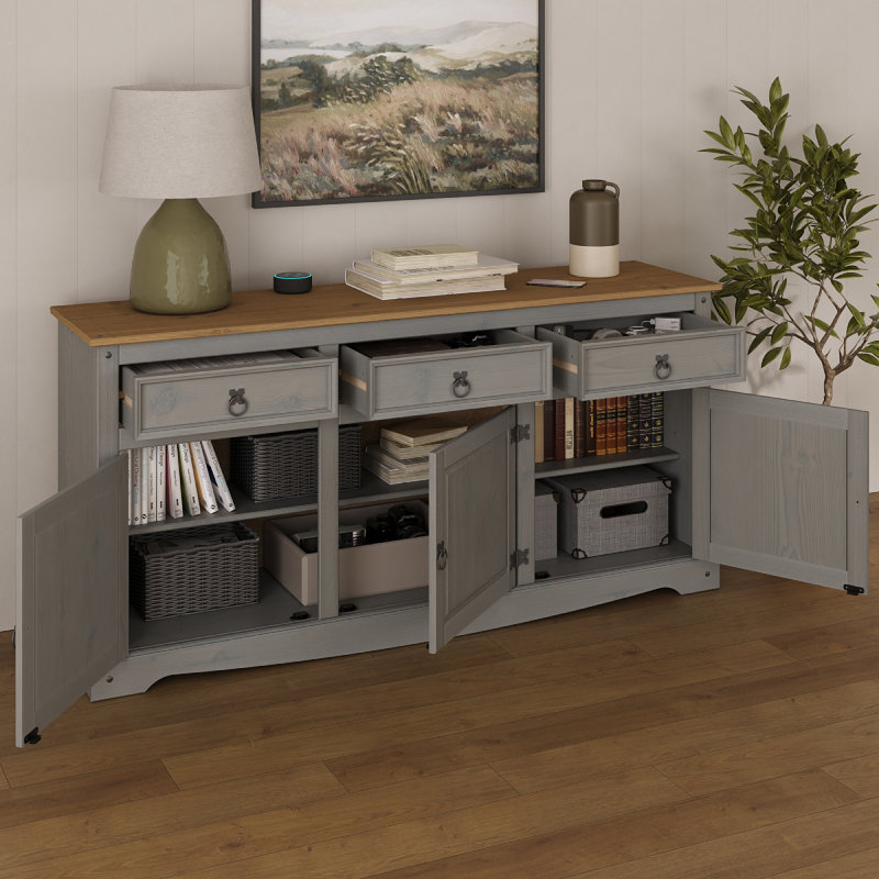 Corona 65.91'' Sideboard, Gray Wash, 31.69" H x 65.91" W x 16.93" D