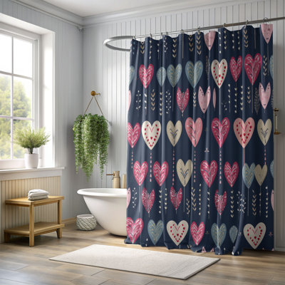 Aimer Motifs - Rideau de douche Premium