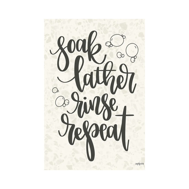 Soak, Lather, Rinse, Repeat by Imperfect Dust - Wrapped Canvas Gallery-Wrapped Canvas Giclée, 20.32 cm H x 30.48 cm W