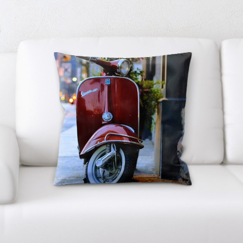 Marilyn Bikes Throw Pillow