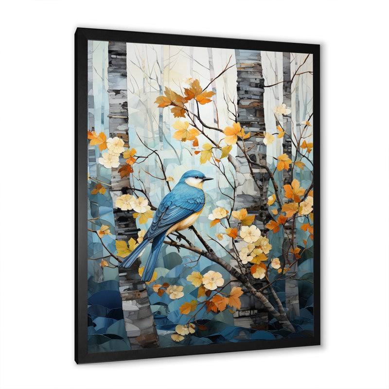 Forêt de bouleaux Manokwari I, H 32 po x l 24 po x P 1 po, Cadre photo noir