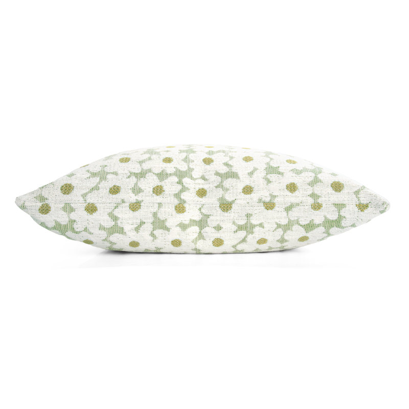 Daisy Performance Square Pillow Cover & Insert, Square 22", Pear