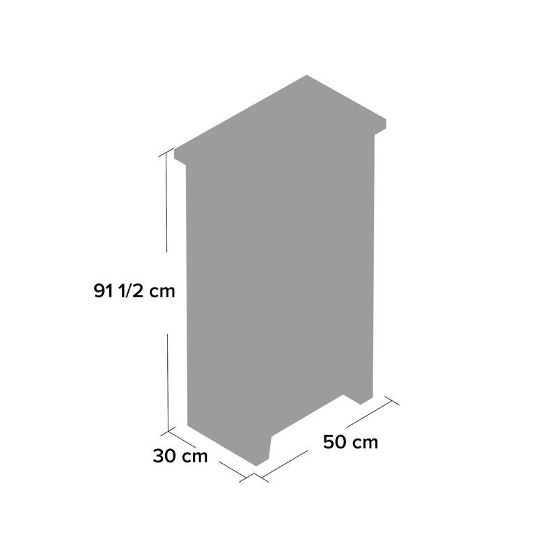 Melbourne 91.5cm H x 50cm W Standard Bookcase