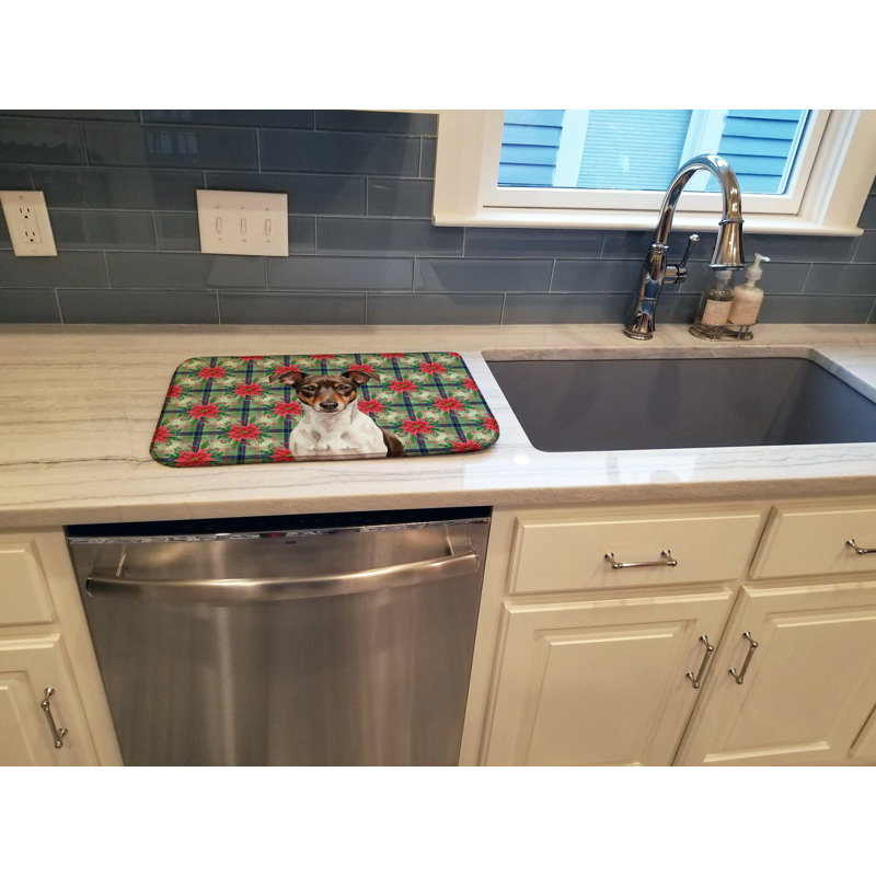 Tapis de séchage chocolat et rat blanc, Chocolat / blanc 