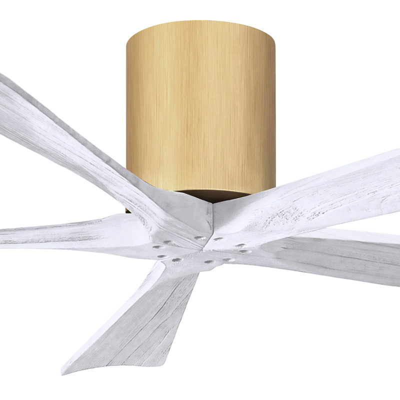 Ventilateur à pales encastré 5 pales Irene, 52", Naturel, Blanc mat