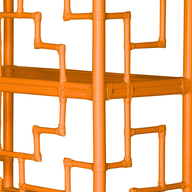 Tibet 72"H x 36"W Bookcase, Citrus Orange