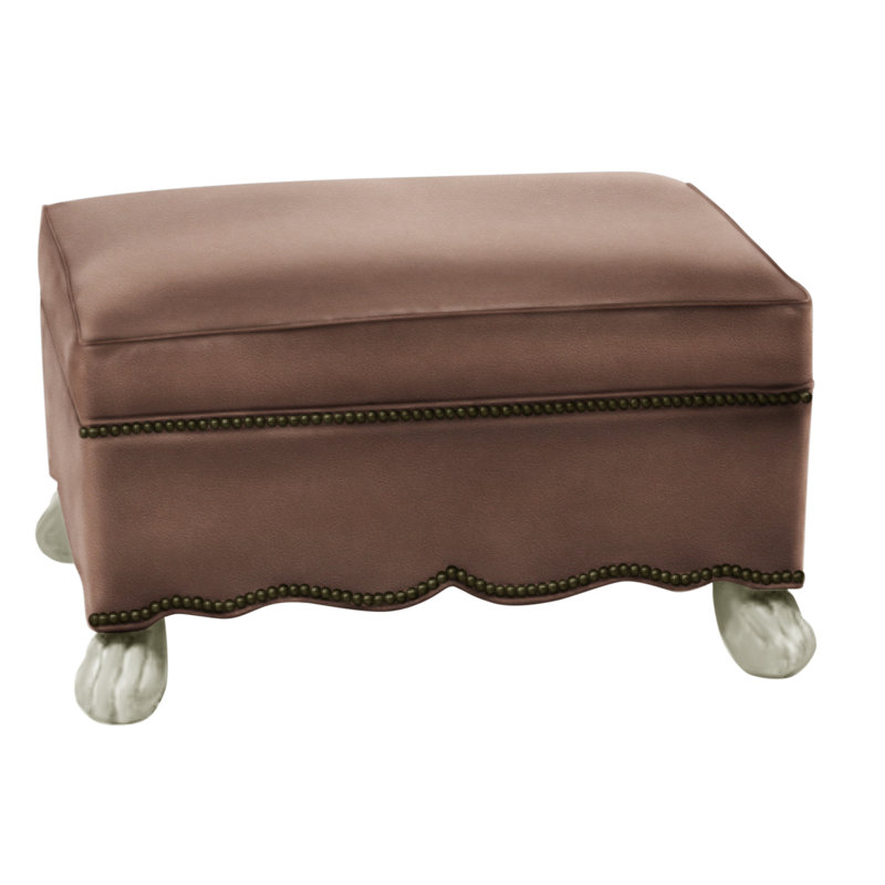 Ottoman, Performance Twill Natural, Brushy Bayou
