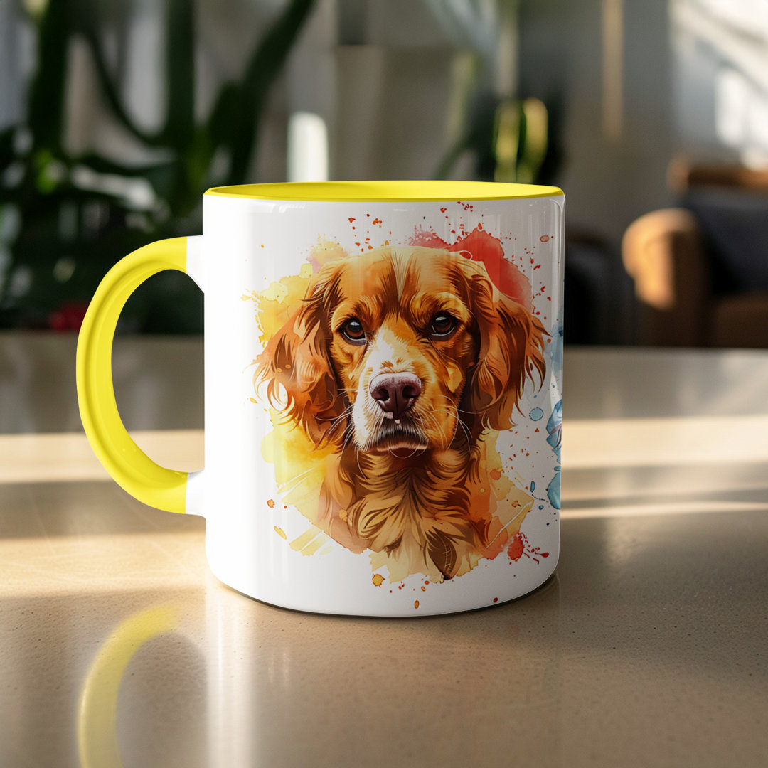 Set of 3 – Colorful Pomeranian Dog Art Design 11oz Coffee Mug