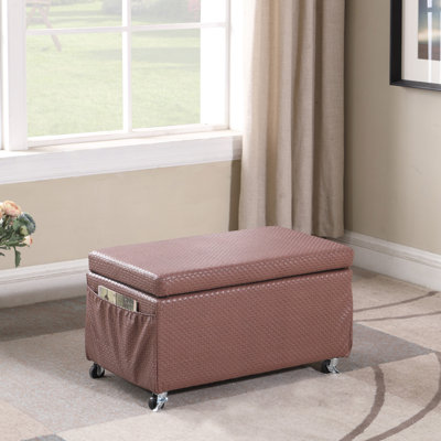 Morroccan Heart Rolling Storage Ottoman With Pockets
