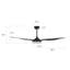 Ventilateur de plafond intelligent d'intérieur / extérieur Fletcher, ensemble d'éclairage à DEL à intensité variable et télécommande, fonctionne avec l'assistant Google, Amazon Alexa et les raccourcis Siri.-1203523415-1203523414-1203523408