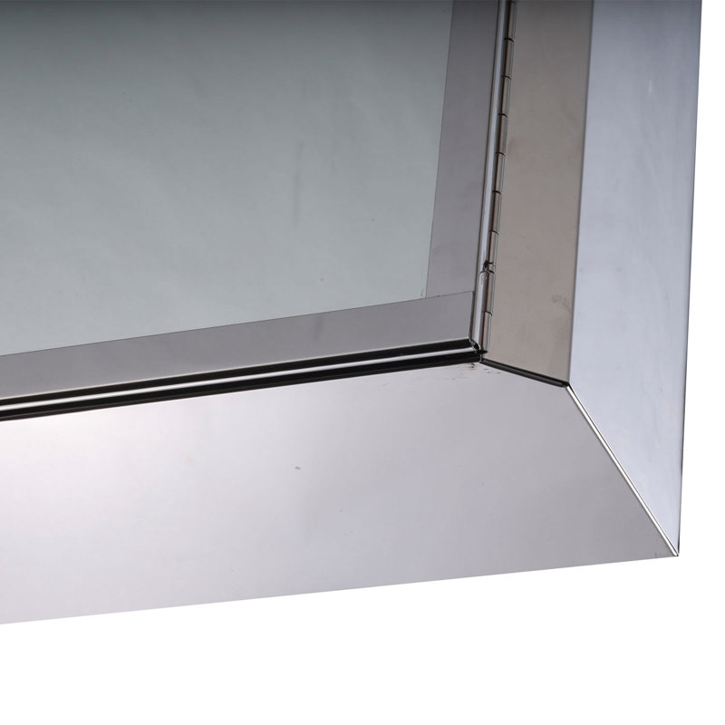 Isata 400mm W 600mm H Surface Framed Medicine Cabinet Mirror 2 Fixed