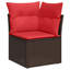 vidaXL Garden Sofa Set Brown Poly Rattan-168896164