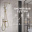 Ensemble de robinet de douche 12 "à 4 fonctions Functiom avec douchette (valeur brute incluse)-104845188