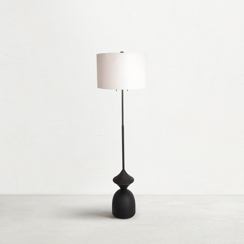 Charta Floor Lamp, Plaster Black