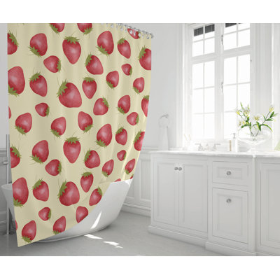 Summer Lemon Ultra-Thin Lightweight Shower Curtain