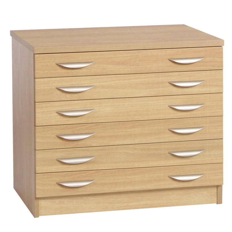 4 -Drawer Storage Cabinet, Classic Oak