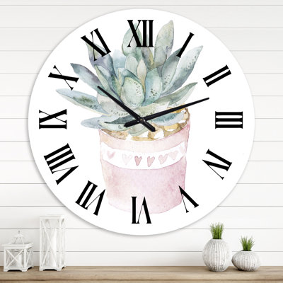Cactus et plantes grasses II - horloge murale