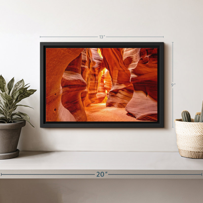 Impression sur toile Sunlit Canyon In Arizona, H 9 po x l 13 po